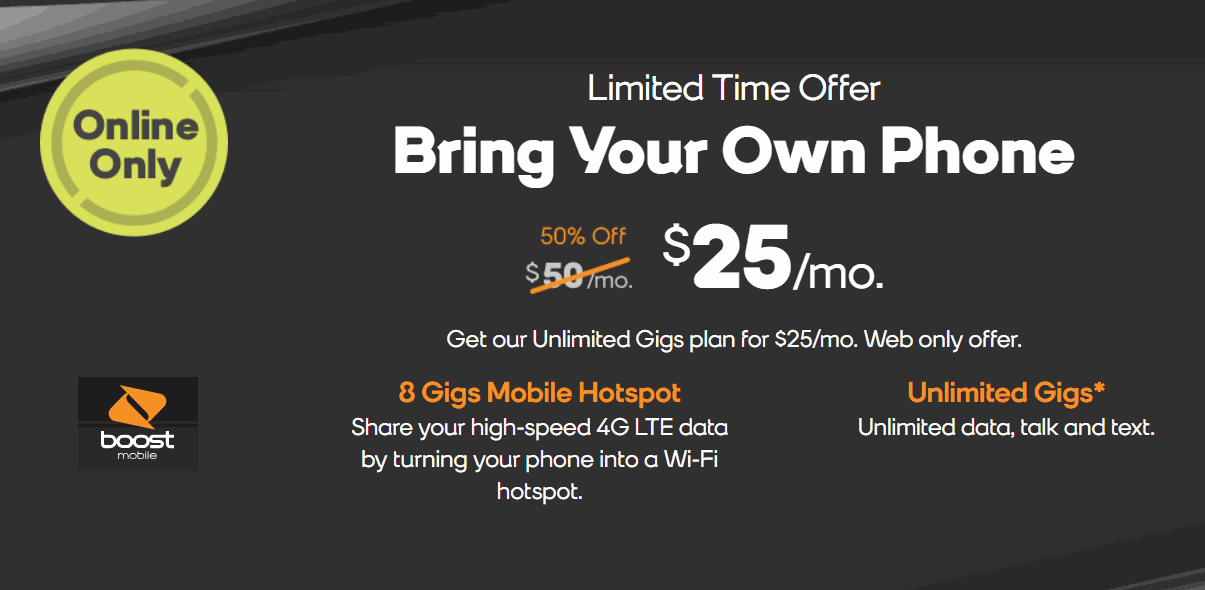 Boost Mobile BYOP Customers Get Unlimited LTE Data For 25/Month BestMVNO