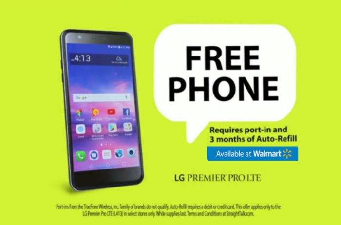 Straight Talk Wireless Is Offering Free Phone At Walmart, Perhaps For