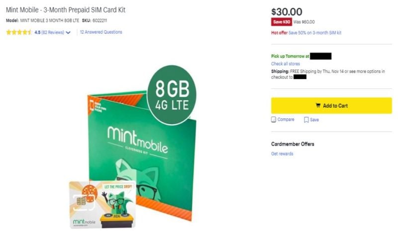 Best Buy Has Mint Mobile 8GB 3-Month SIM Plan Kit On Sale For $30