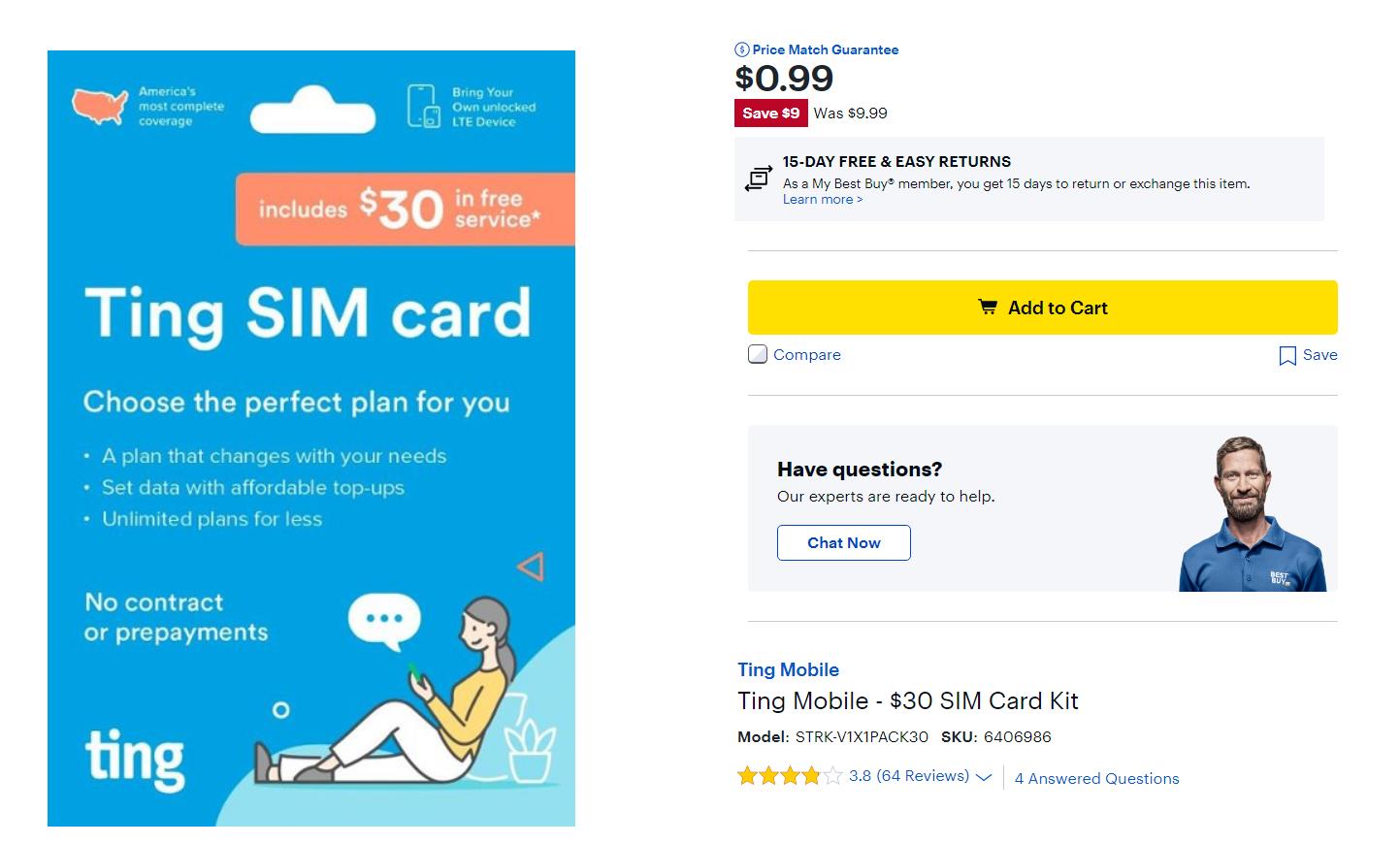 Purchase 1 Ting SIM Card Get Free Month Of Service BestMVNO