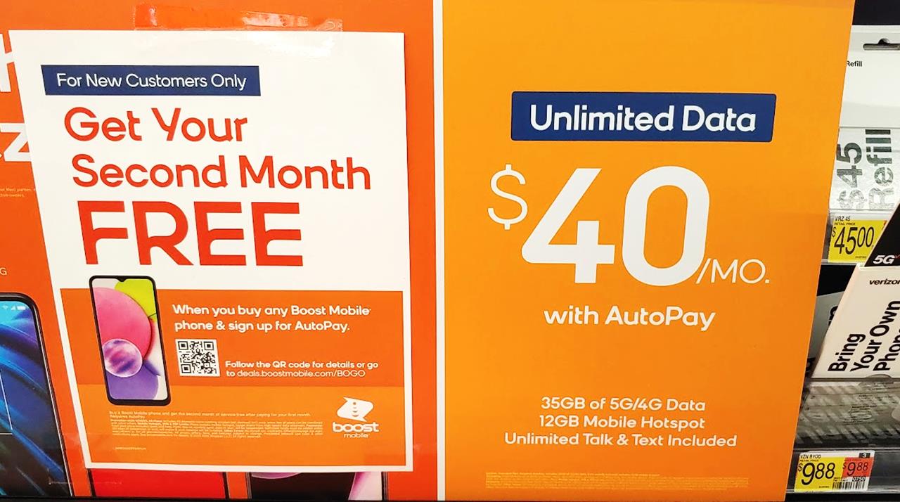 boost mobile family plan 2 lines